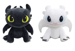 How To Train Your Dragon 3 Toothless Light Fury Plush Doll Sitting with Tag 9.8″