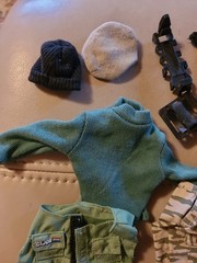 Vintage GI JOE Accessories Lot Boots, Jungle, Goggle, Knives, Guns, Etc