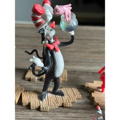 2003 Play Along Dr Seuss Cat in the Hat Movie Figurine Set 9 Piece Lot