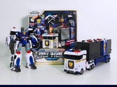 Miniforce Super Cops CAPTAIN COMMANDER Police Trailer Transformer Robot Truck