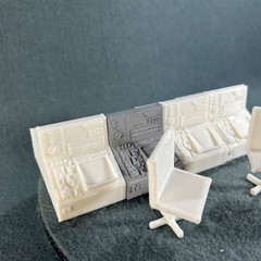 Sci Fi Control Room Computer Desk Chair Action Figure Accessory Lot