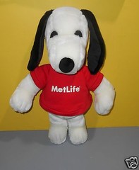 Determined Productions Peanuts Snoopy Dog Stuffed Plush MetLife T-Shirt