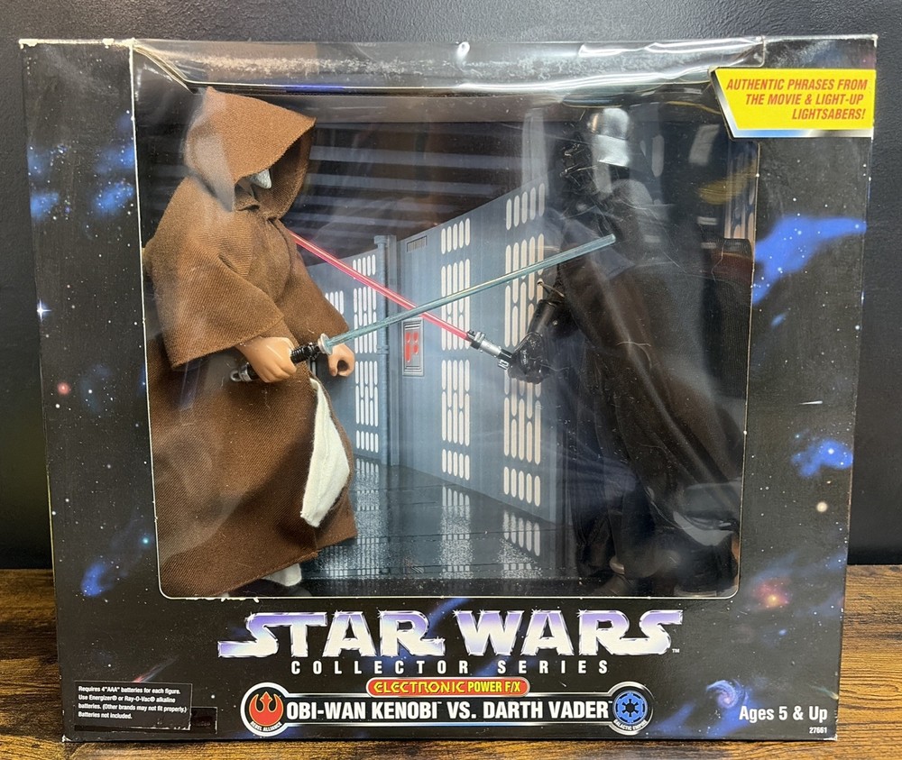 Star Wars Collector’s Series Obi Wan Kenobi vs Darth Vader 12″ Figures Kenner