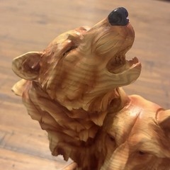 Nemesis Now Natural Song Howling Wolves Wood Effect Bust, Polyresin, One Size