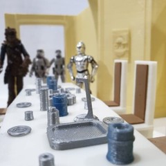 Bespin Cloud City Dining Room Diorama for 6 in Figures