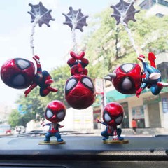 5pcs/set Cute Spiderman MIni Figure Marvel Model Doll Car or home decoration