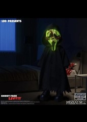 Mezco Living Dead Doll: Scream Bloody Glow-in-The-Dark Ghostface, 10″