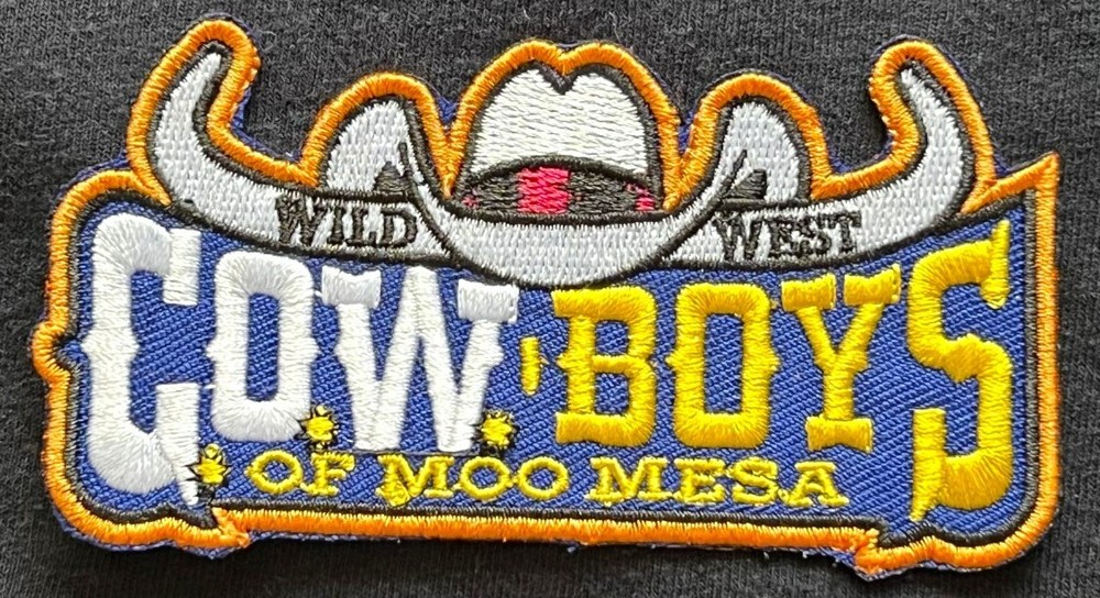 COWBOYS of MOO MESA embroidered logo figure patch action emblem title cartoon
