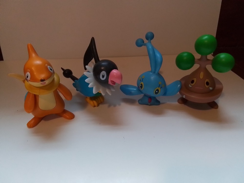 Pokemon 2007 Jakks Pacific 3″ PVC Figure Lot Manaphy Buizel Chatot Bonsly