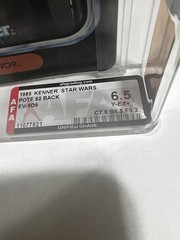 VINTAGE KENNER STAR WARS 1985 POTF EV-9D9 AFA UNIFIED 6.5 (70) MOC FIG IS A 9.2