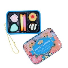 Japanese Fake Food Mini Cookie Tin Kawaii Cell Phone Charm 1 Surprise Figure
