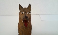 Vintage German Shepherd 4 1/4″ Tall Rubber Dog Figure Hong Kong 1970’s