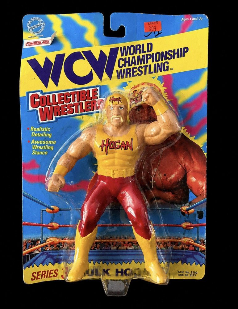 Original 1994 WCW Hulk Hogan Collectible Wrestlers Figure MOC Sealed Toymakers