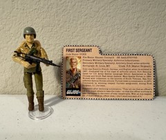 GI Joe 1983 Duke First Sergeant Figure with File Card Weapons Original Parts