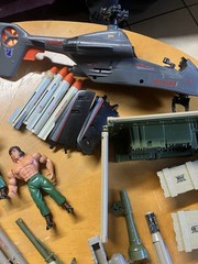 Vintage 1980s Coleco Rambo Force of Freedom 13 Figure Lot Vehicles Playset