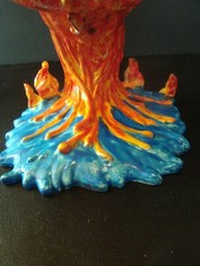 FLAME HAND Custom Kidrobot Santa Cruz Skateboards Screaming Hand Figure