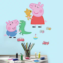 5 In. W X 19 In. H Peppa the Pig – Peppa and George Playtime 8-Piece Peel and St