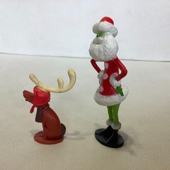 2019 The Grinch Movie Figures Max 2″ & Grinch 3″ PVC Cake Topper
