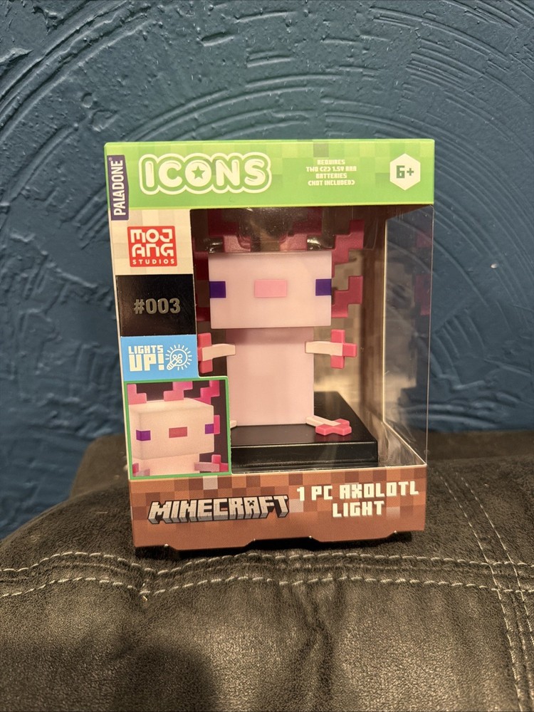 Minecraft Axolotl Icon Light #003 LED Series 1 Paladone Mojang New