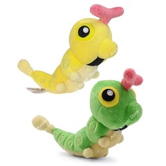 Kawaii Shiny Caterpie Plush Toys Poke me on Fit Caterpie Stuffed Animal Doll**