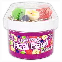 Acai Bowl Fruit Party “Scented” Ice Cream Slime 8oz – Dope Slimes