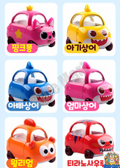Pinkfong Baby Shark Family Mini Car Kamicar Diecast Metal 10 Car Set Korean Toy