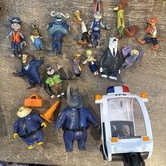 Zootopia Figures Lot Judy Hopps Nick Wilde Police Vehicle Jerry Flash+ OFFICIAL