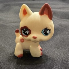 GERMAN SHEPHERD DOG Littlest Pet Shop LPS #544 * Flower Cream Brown BLUE MAGNET