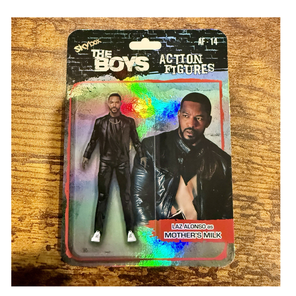 2025 The Boys, AF-14, Mothers Milk, Upper Deck “action figures” trading card.