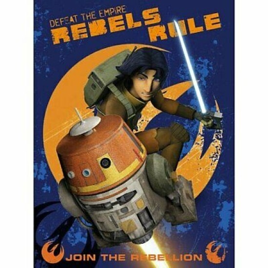 STAR WARS REBEL RULE SUPER PLUSH BLANKET THROW SOFT NWT LICENSED by NORTHWEST CO