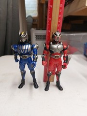 Karmen Rider BLUE KNIGHT and RED FIGURE As Shown R42 6 Inch Lot Of 2