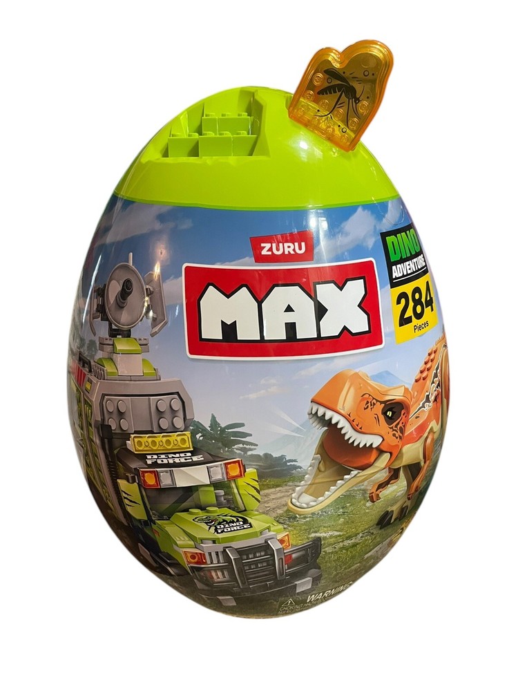 BRAND NEW, ZURU MAX, T-REX ATTACK Large Dino Adventure Eggs, 284 Pieces #83159