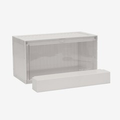 Authentic POP MART Luminous Display Container Box White – Pink Stackable Lightup