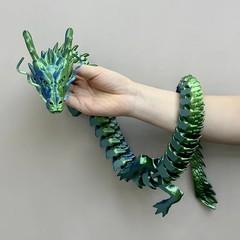 80CM 3D Printed Gem Dragon Crystal Fidget Toy Rotatable Articulated Dragon Gifts