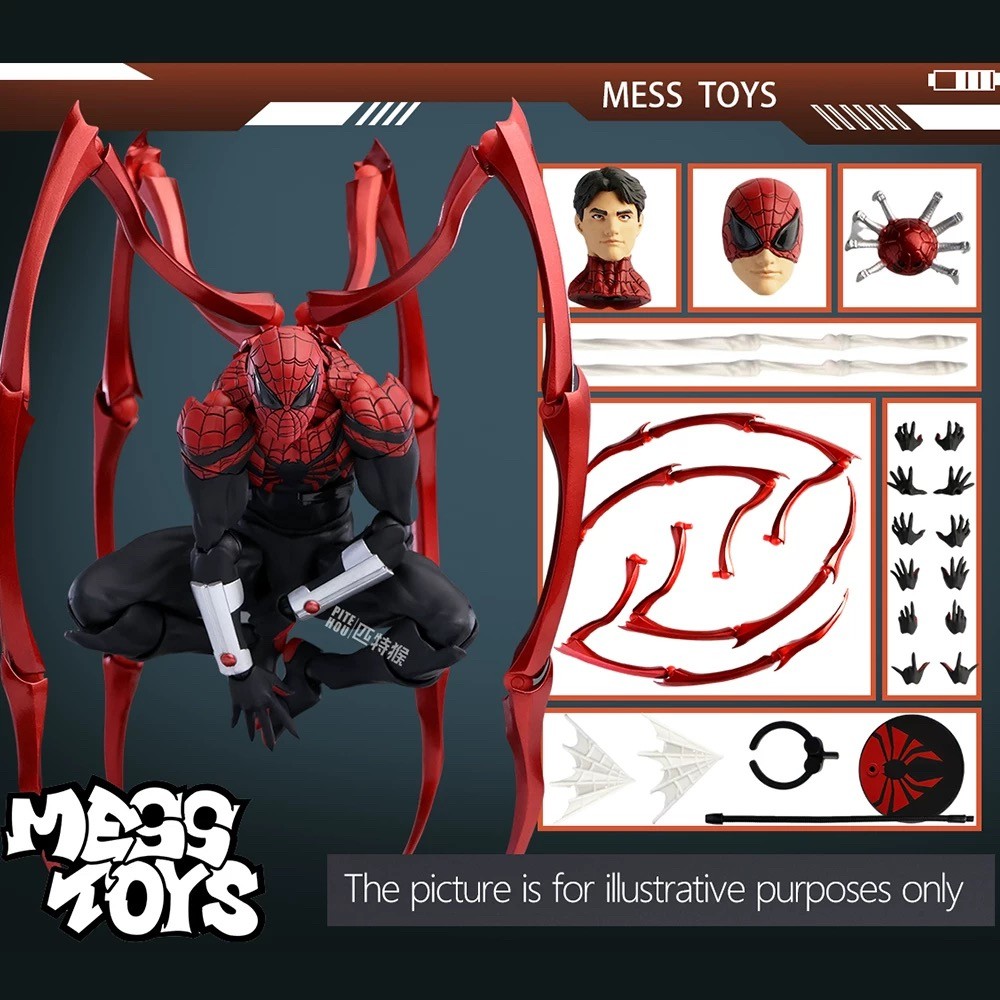 New CT Toys Mess Toys Superior Spiderman Octopus Spider Action Figure Boxed