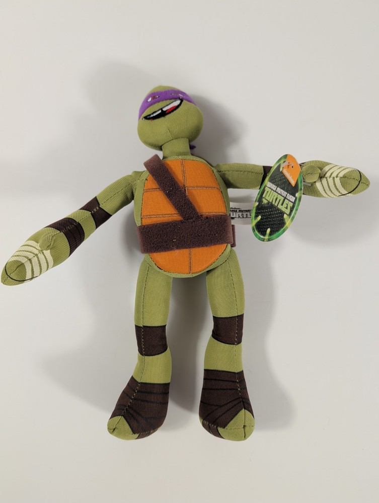 Nickelodeon TMNT Donatello Plush 10″ Stuffed Turtle Figure Toy Purple Mask