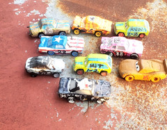 Disney Pixar Cars Thunder Hollow Demolition Derby Rare Character Lot Bundle 9