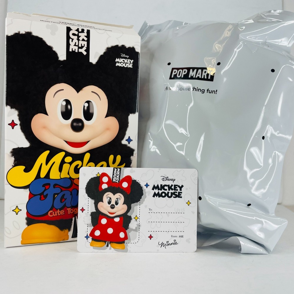 POP MART x Mickey Family Cute Together Keychain Series Keychain Plush – Minnie