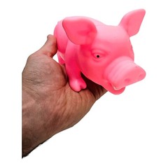 8″ Snorting Colored Rubber Pigs (Pink, Blue, Red, Purple) Squeezable Noisemakers