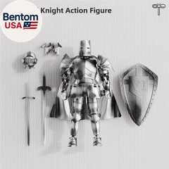 Medieval Action Figures,Knight Armor Action Figure,Multi-Jointed Movable Robot M