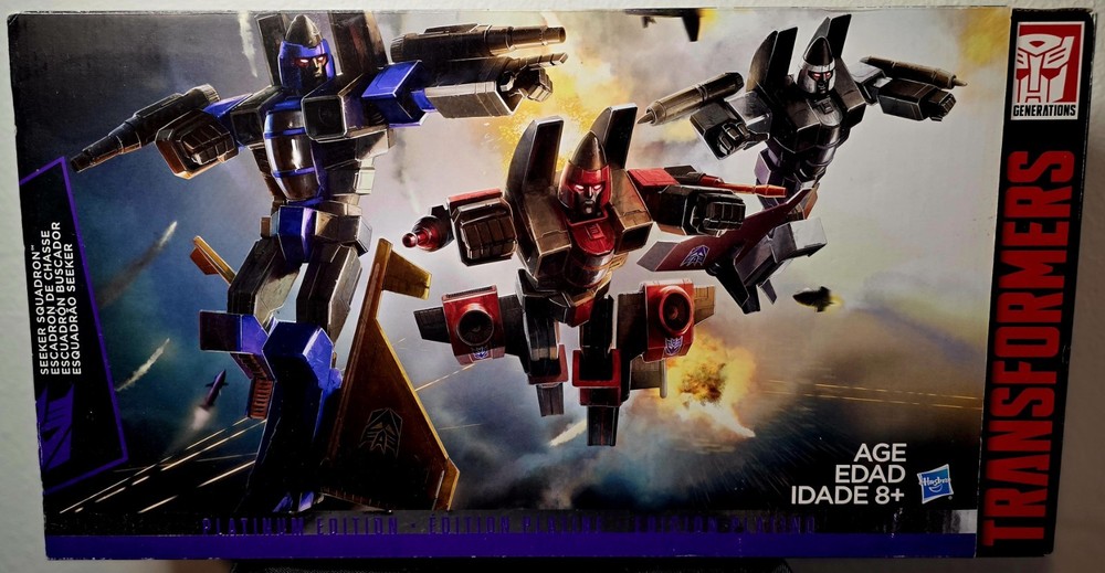 Transformers G1 Reissue Seekers Set Dirge Thrust Ramjet Platinum Edition (MISB)