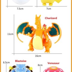 High Quality Pokemon Ball Deformation Toy Pikachu Mewtwo Gyarados Pocket Monster