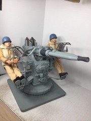 1/6 CUSTOM WW2 US NAVY BOFORS 40MM ANTI AIRCRAFT GUN BATTERY + 2 CUSTOM FGURES