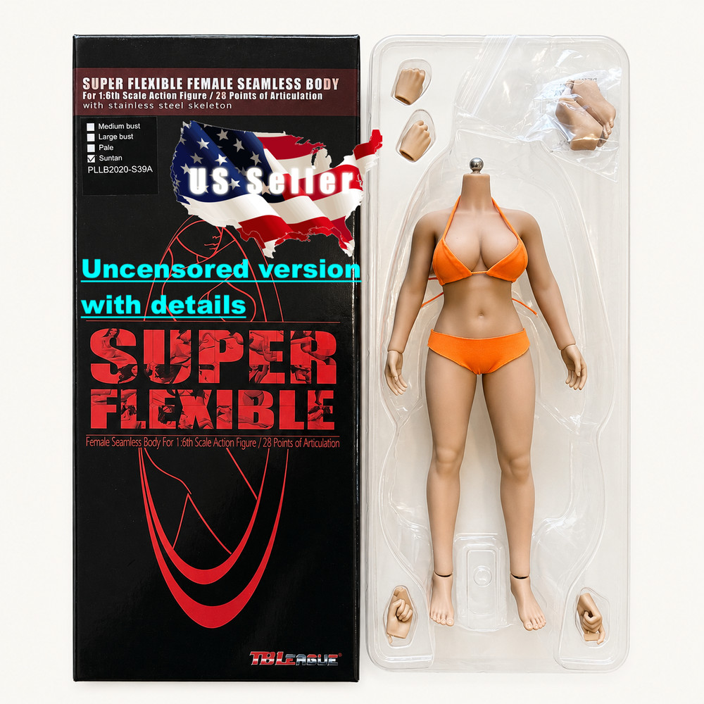 UNCENSORED S39A PHICEN 1/6 Flexible Seamless Female Curvy Body L Bust SUNTAN