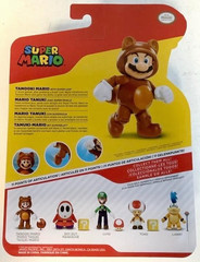 NEW Jakks 42857 World of Nintendo TANOOKI MARIO 4 Inch Mini-Figure + SUPER LEAF