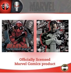 New Marvel Deadpool & Punisher Comics TV Movie Canvas 2 Art Pack Set 12x12x1