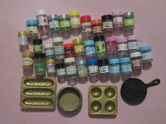 Mostly Miniverse Lot-used Please See Pics, Furniture, Molds, Accessories, Etc