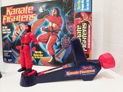 1994 Milton Bradley Karate Fighters set, featuring Dragon Kick vs. The Red Ninja
