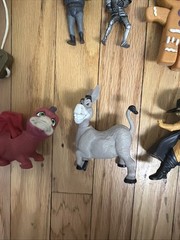 Vtg DreamWorks Shrek Figure Lot Donkey Thelonious Gingerbread Guard Dragon Puss