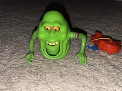 KENNER Real Ghostbusters Super Fright Features SLIMER Green Ghost w/ Proton Pack